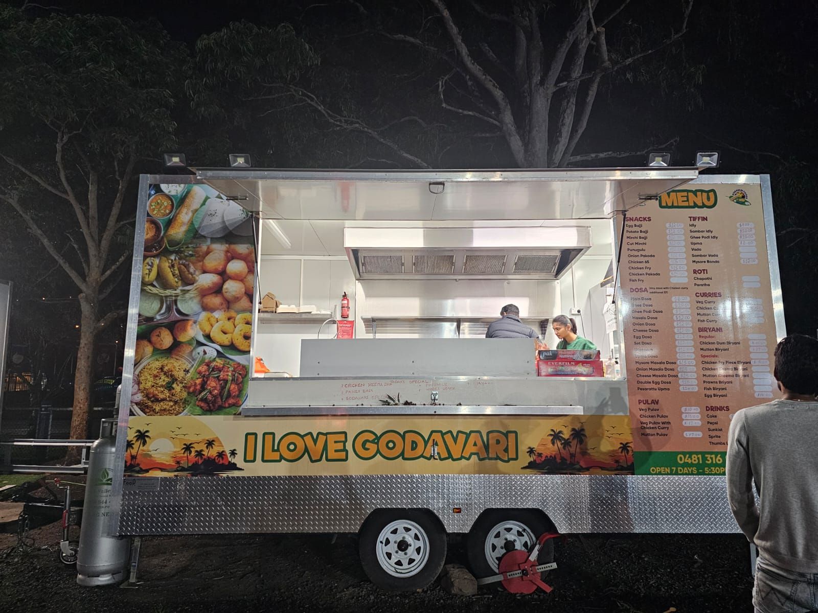 Godavari Food Trucks at Cranbourne Public Hall — evening street food service